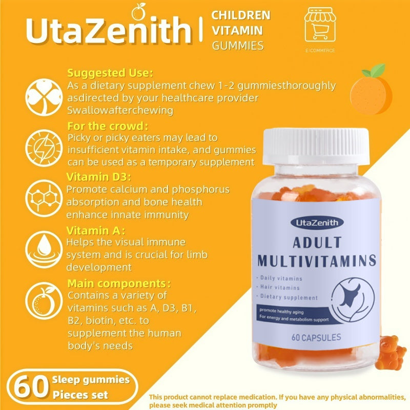 UtaZenith Vitamin C & Collagen Gummies for Youthful Skin