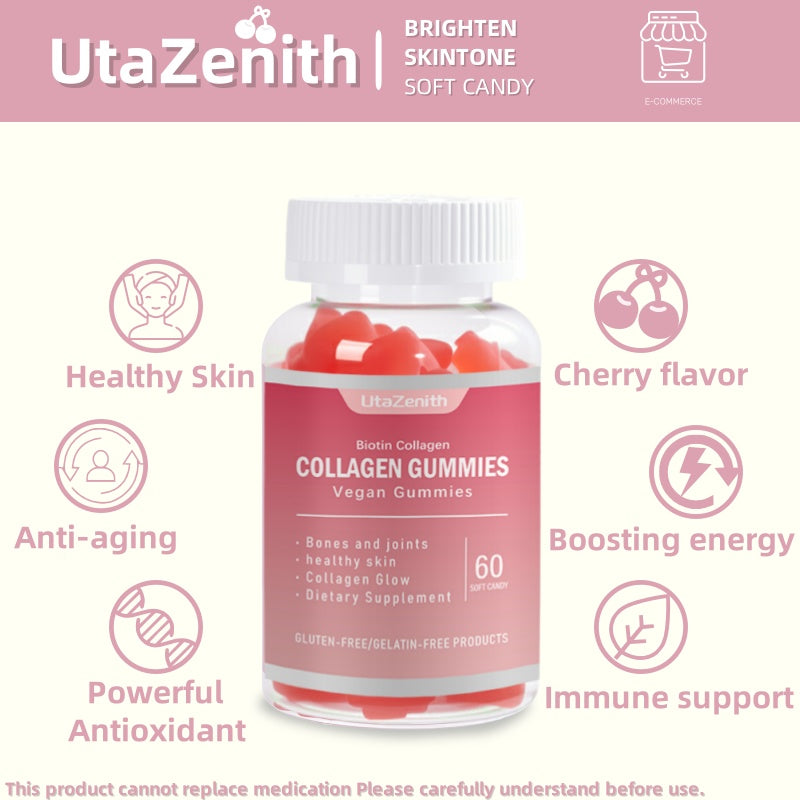 UtaZenith Collagen with Vitamin C Gummies to Enhance Absorption