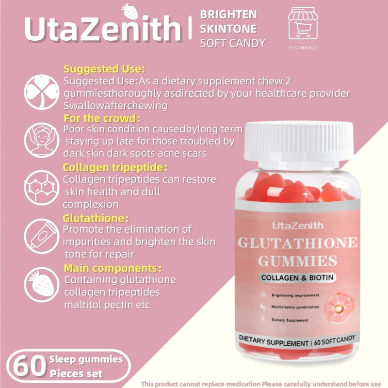 UtaZenith Premium Glutathione Gummies to Brighten Dull Skin