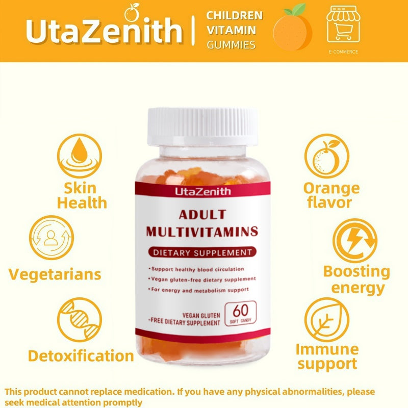 UtaZenith Vitamin C with Zinc Elderberry Gummies for Adults