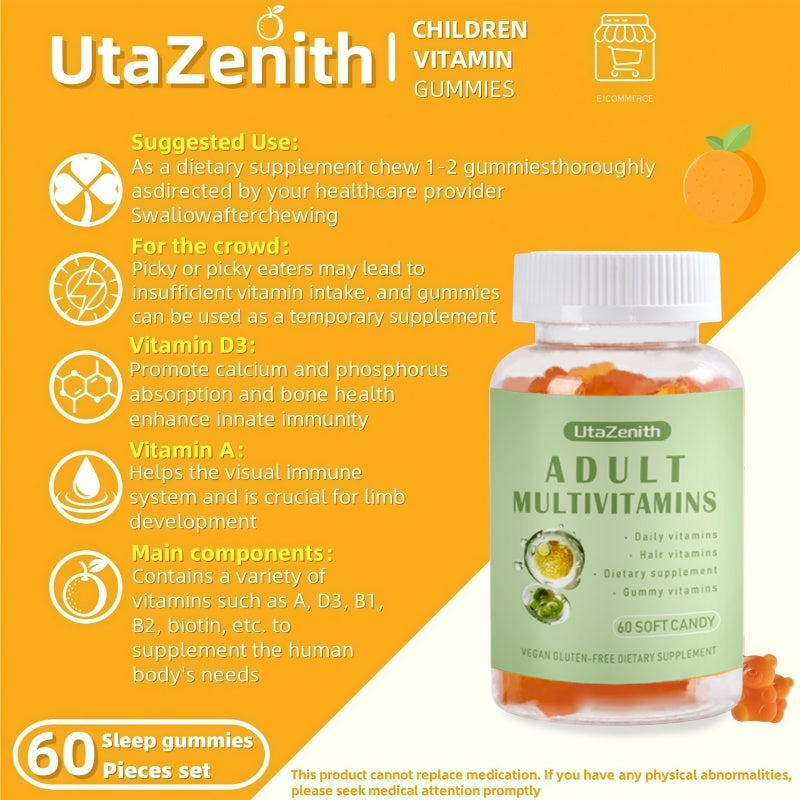 UtaZenith Vitamin C & D3 Gummies for Year-Round Immunity
