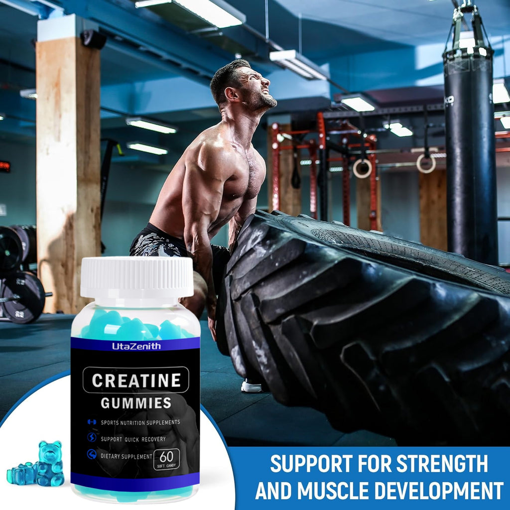 UtaZenith Creatine Monohydrate Gummies for Strength & Endurance