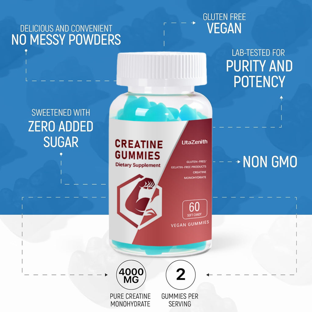 UtaZenith Creatine Gummies for Cycling & Athletic Performance