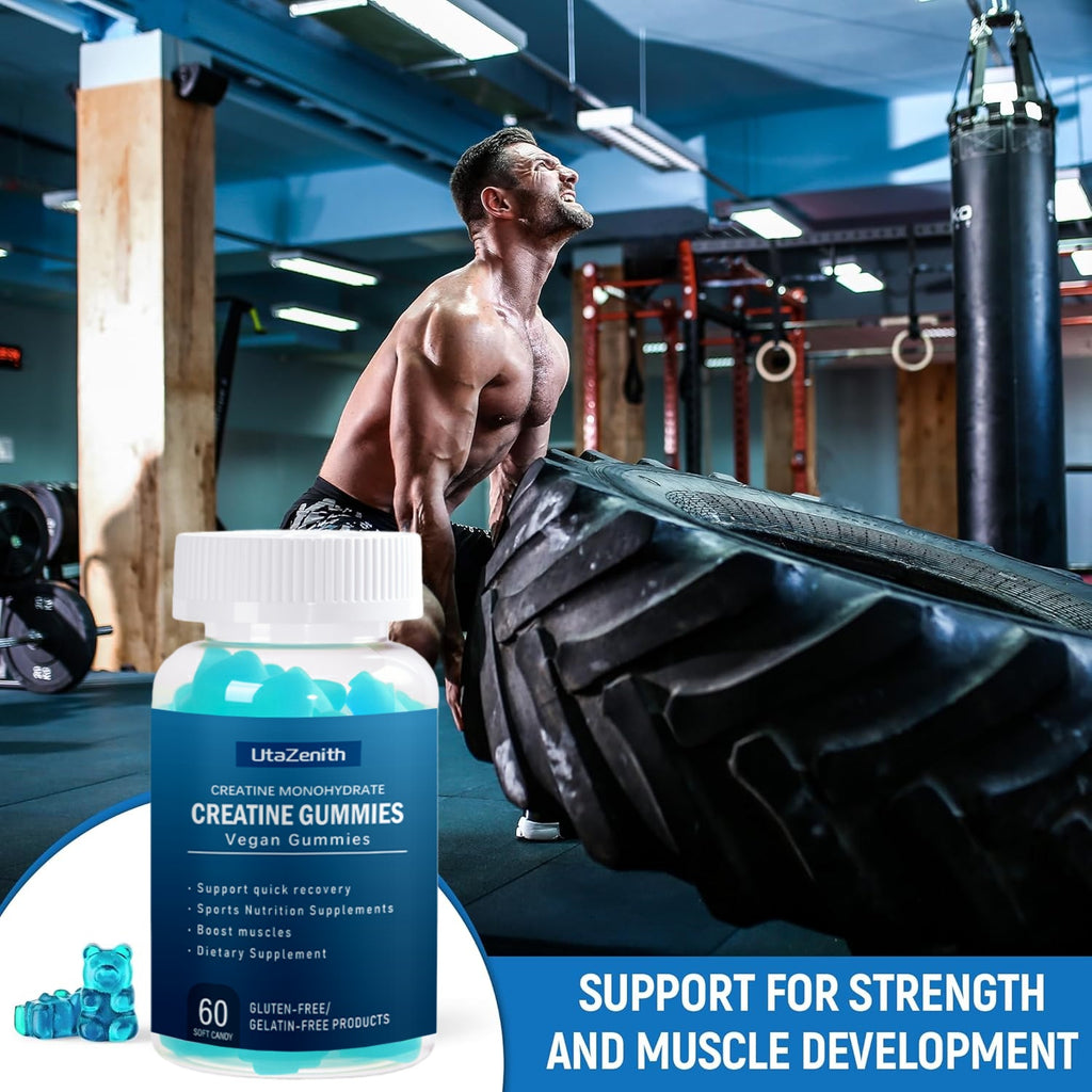 UtaZenith Creatine Gummies for Strongwoman Training & Performance