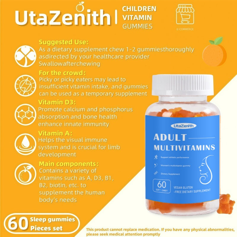 UtaZenith Vitamin C Gummies, Delicious Berry Flavor Chewables