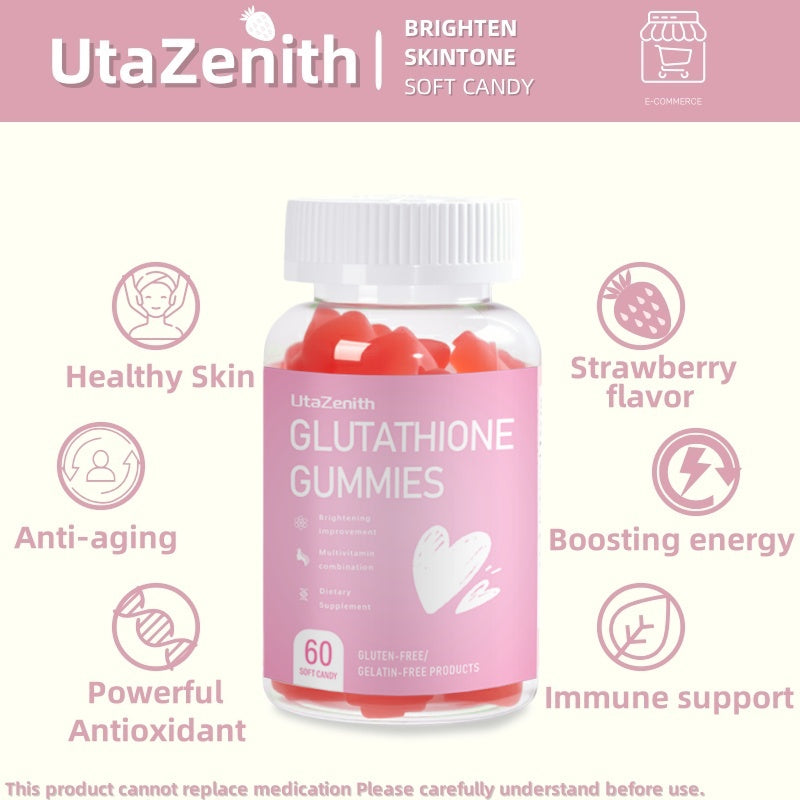 UtaZenith Skin Glow Gummies with Glutathione and Vitamin C
