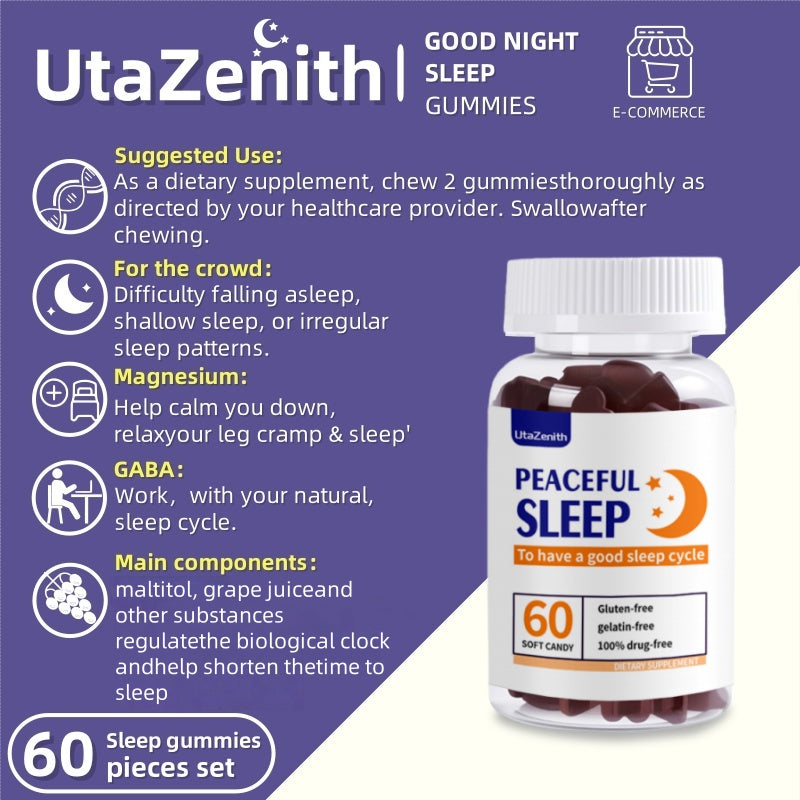 UtaZenith Melatonin Gummies for Better Sleep Quality