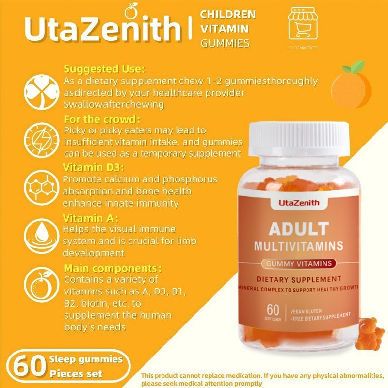 UtaZenith Vitamin C Complex Gummies for Energy & Vitality