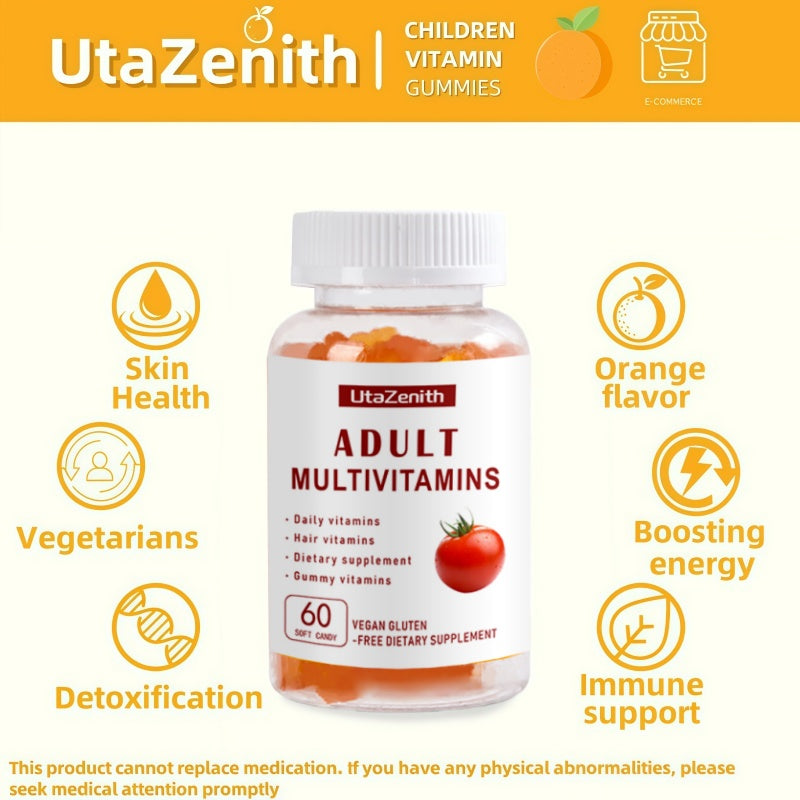 UtaZenith Sugar-Free Vitamin C Gummies, Vegan Friendly