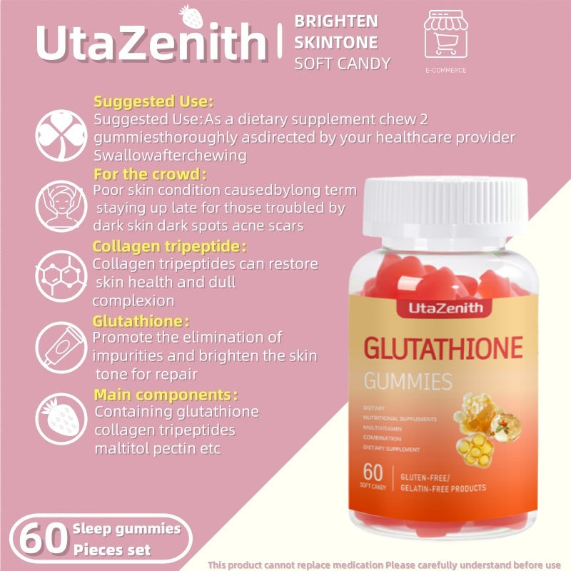UtaZenith High Absorption Glutathione Gummies for Better Skin