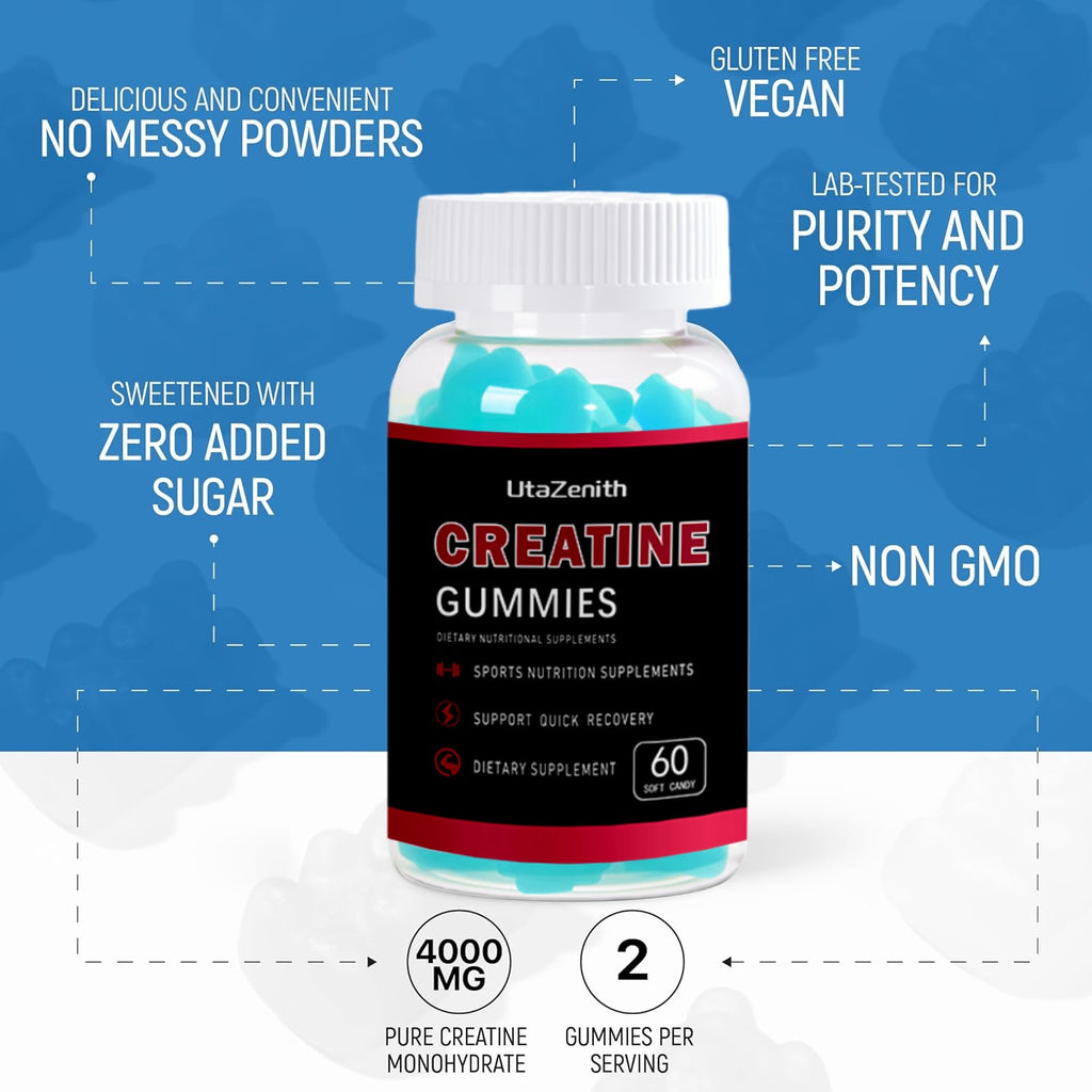UtaZenith High-Dose Creatine Gummies for Program Bodybuilding 