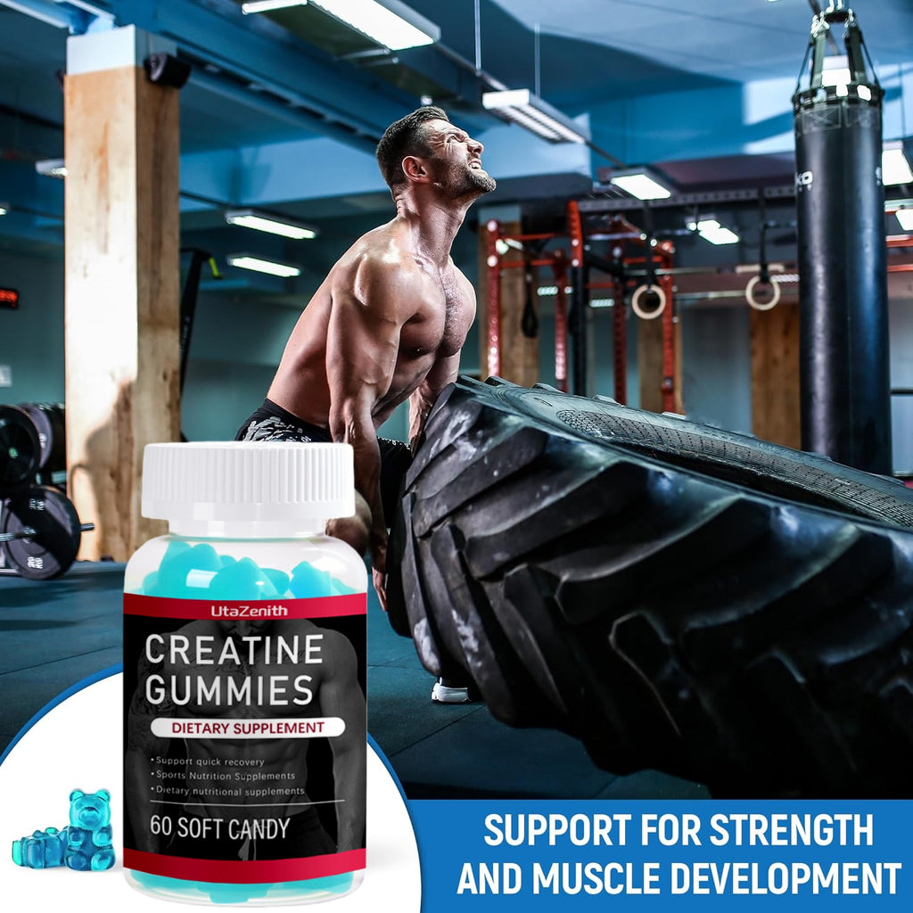 UtaZenith Creatine Gummies: Pre-Workout Energy & Muscle Support