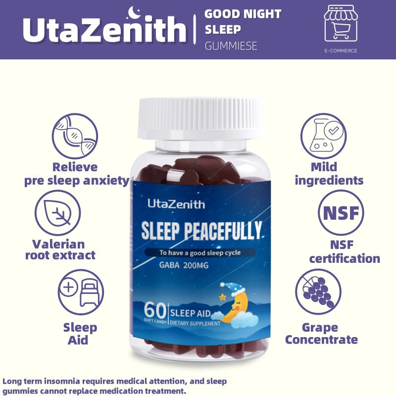 UtaZenith Sleep Gummies for Jet Lag Recovery & Adjustment