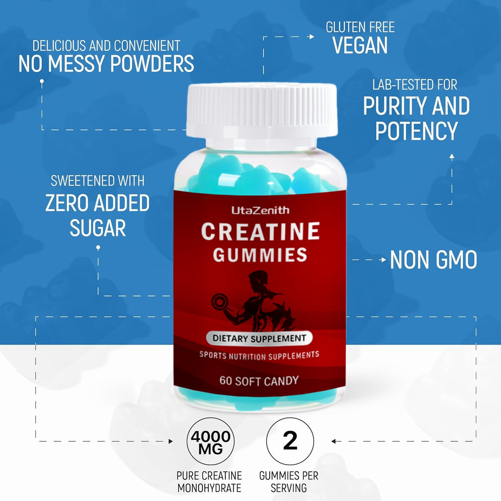 UtaZenith Creatine Gummies for Training & Competition Day