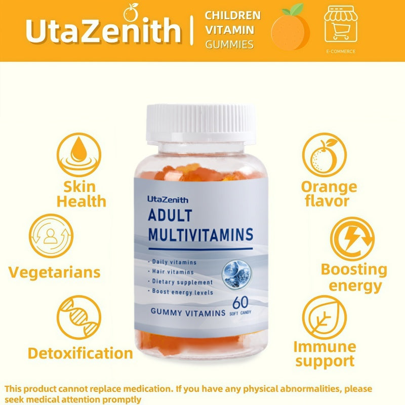 UtaZenith Pure Vitamin C Gummies for Skin Collagen & Glow