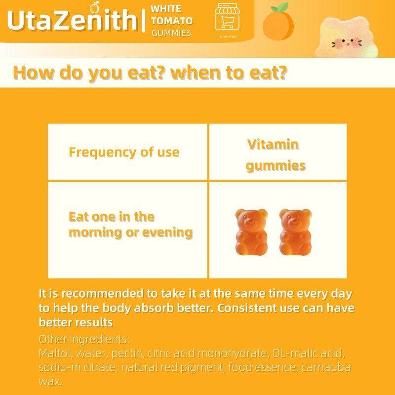 UtaZenith Vitamin C & D3 Gummies for Year-Round Immunity