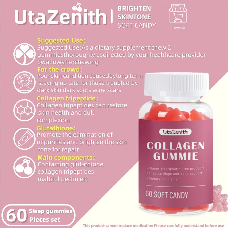 UtaZenith Collagen with Omega 3 Gummies for Skin and Heart Health