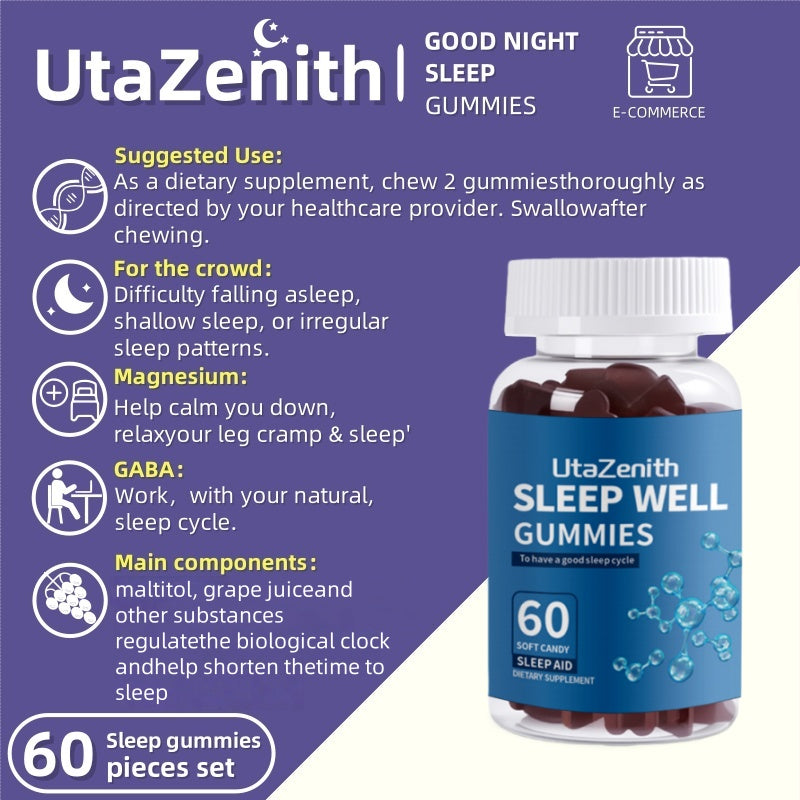 UtaZenith Melatonin Gummies for Shift Work Sleep Disorder