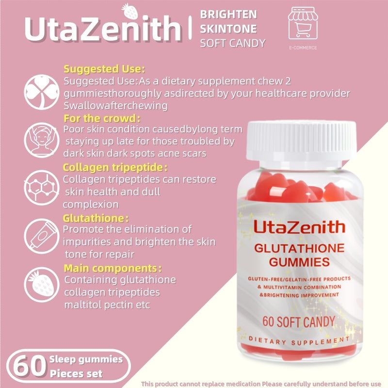 UtaZenith Glutathione Gummies for Skin Whitening & Brightening Daily