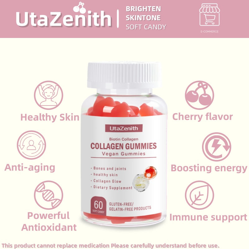 UtaZenith Hydrolyzed Collagen Gummies Boost Skin Elasticity Fast
