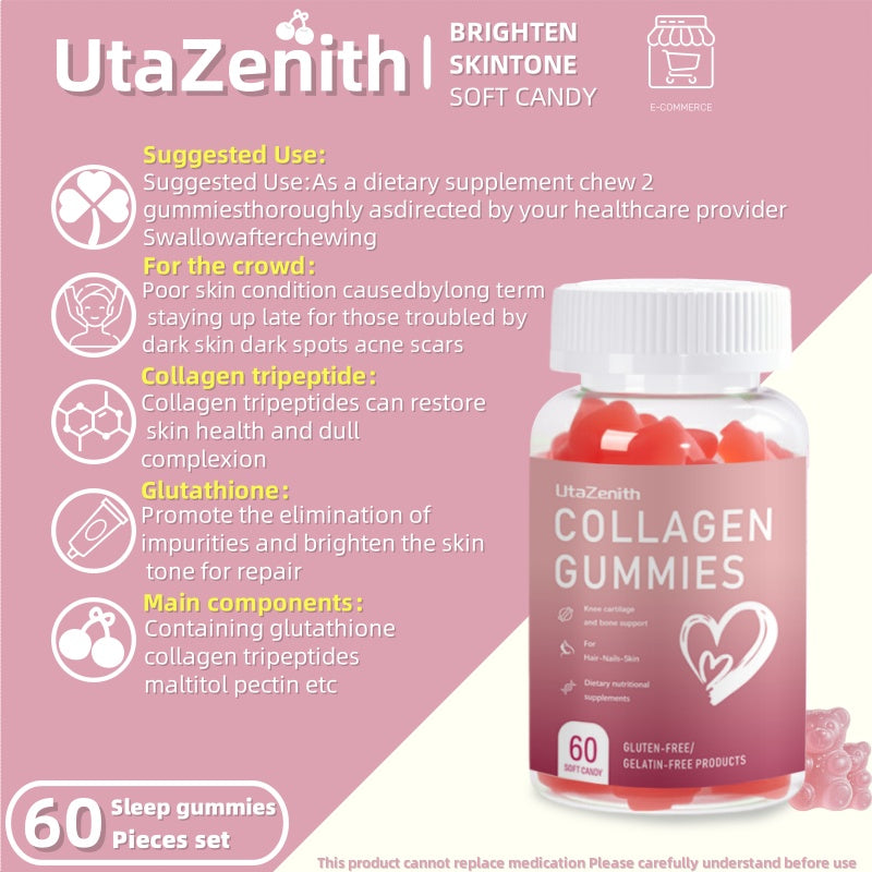 UtaZenith Collagen and Hyaluronic Acid Gummies for Double Hydration